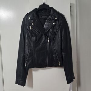 Wilson Leather Small Black Leather Moto Jacket